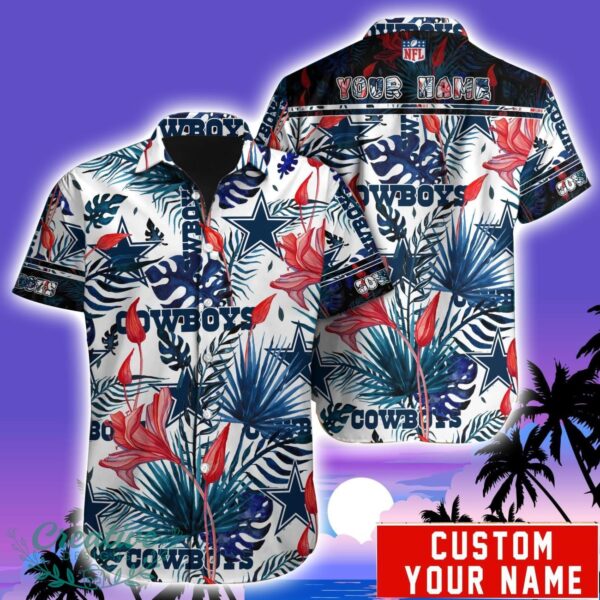 Dallas Cowboys NFL Team Aloha Hawaiian Shirt Custom Name For Fans Product Photo 1