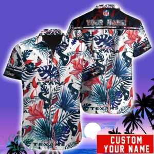 Houston Texans NFL Team Aloha Hawaiian Shirt Custom Name For Fans Product Photo 1