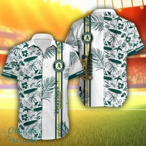 Oakland Athletics MLB Funny Beach Pattern Hawaiian Shirt Product Photo 1