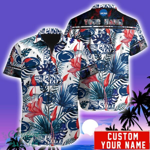 Penn State Nittany Lions NCAA1 Team Aloha Hawaiian Shirt Custom Name For Fans Product Photo 1