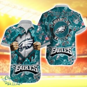 Philadelphia Eagles NFL Hawaiian Shirt Custom Name For Fans Product Photo 1