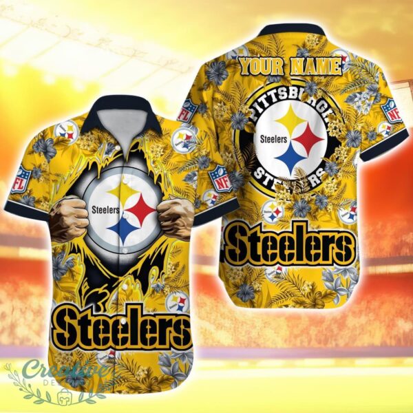 Pittsburgh Steelers NFL Hawaiian Shirt Custom Name For Fans Product Photo 1