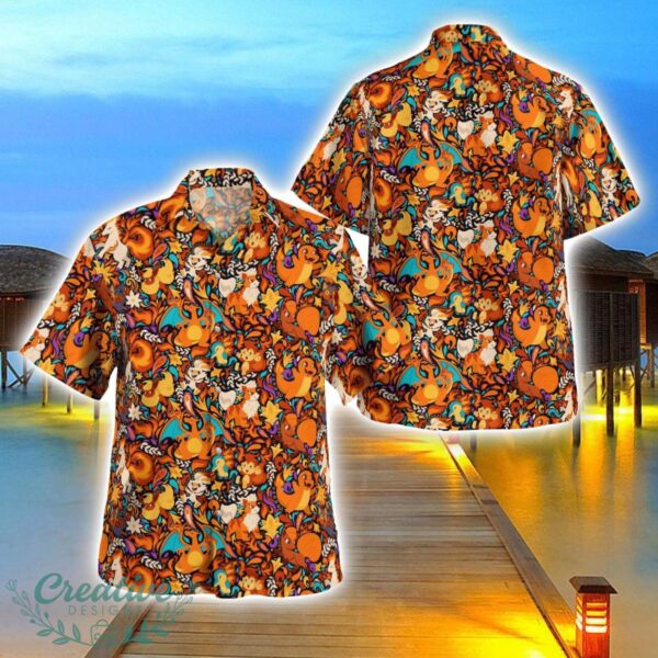 Tropical Fire Pokemon Hawaiian Shirt 3D Printing Beach Shirt For Men And Women Product Photo 1