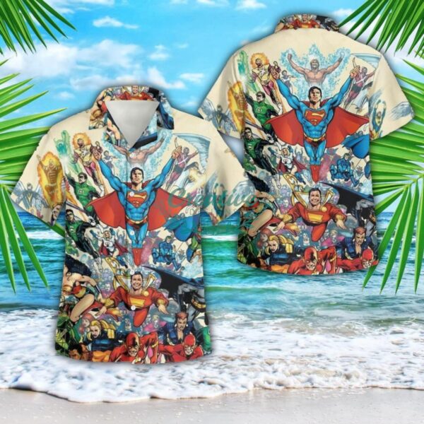 Dc Hero 3D Button Hawaiian Shirt Men And Women Aloha Summer Beach Gift Product Photo 1