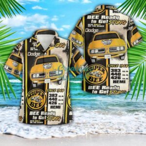 Dodge Super Bee 3D Button Hawaiian Shirt Men And Women Aloha Summer Beach Gift Product Photo 1