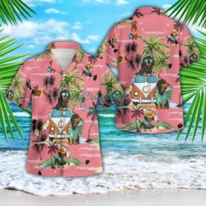 Famille Dachshund Summer 3D Button Hawaiian Shirt Men And Women Aloha Summer Beach Gift Product Photo 1