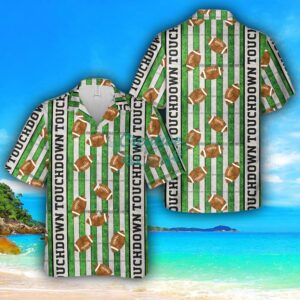 Football Field Footballs Touchdown Hawaiian Shirt Product Photo 1