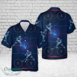 Hockey Player Led Light Skating Hawaiian Shirt Product Photo 1