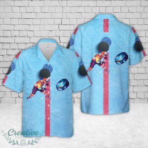 Hockey player on the run Hawaiian Shirt Product Photo 1