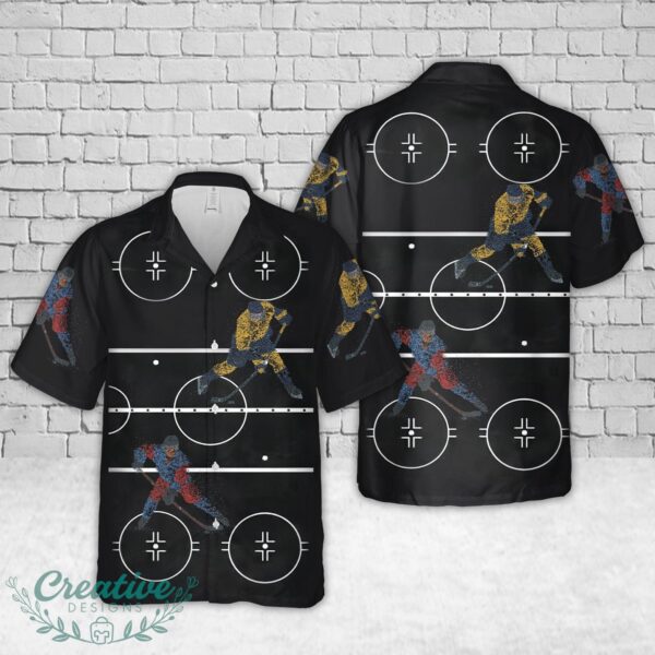 Hockey Player Skating Hawaiian Shirt Product Photo 1