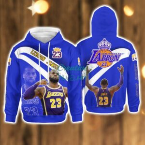 Lebron James 3D Printing Hoodie Blue Sport Fans Gift Product Photo 1