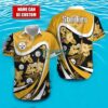 Pittsburgh Steelers NFL Floral Hawaiian Shirt And Beach Shorts Custom Name For Fans Product Photo 1