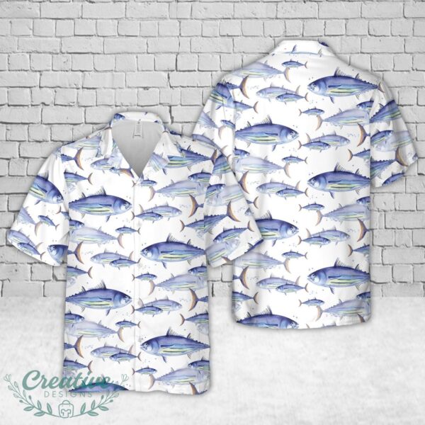 Striped Tuna Hawaiian Shirt Product Photo 1