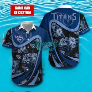 Tennessee Titans NFL Floral Hawaiian Shirt And Beach Shorts Custom Name For Fans Product Photo 1