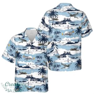 Blue Pastel Aircraft Hawaiian Shirt Product Photo 1
