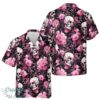 Colorful Ghostly Skull Flower Pattern Hawaiian Shirt Product Photo 1