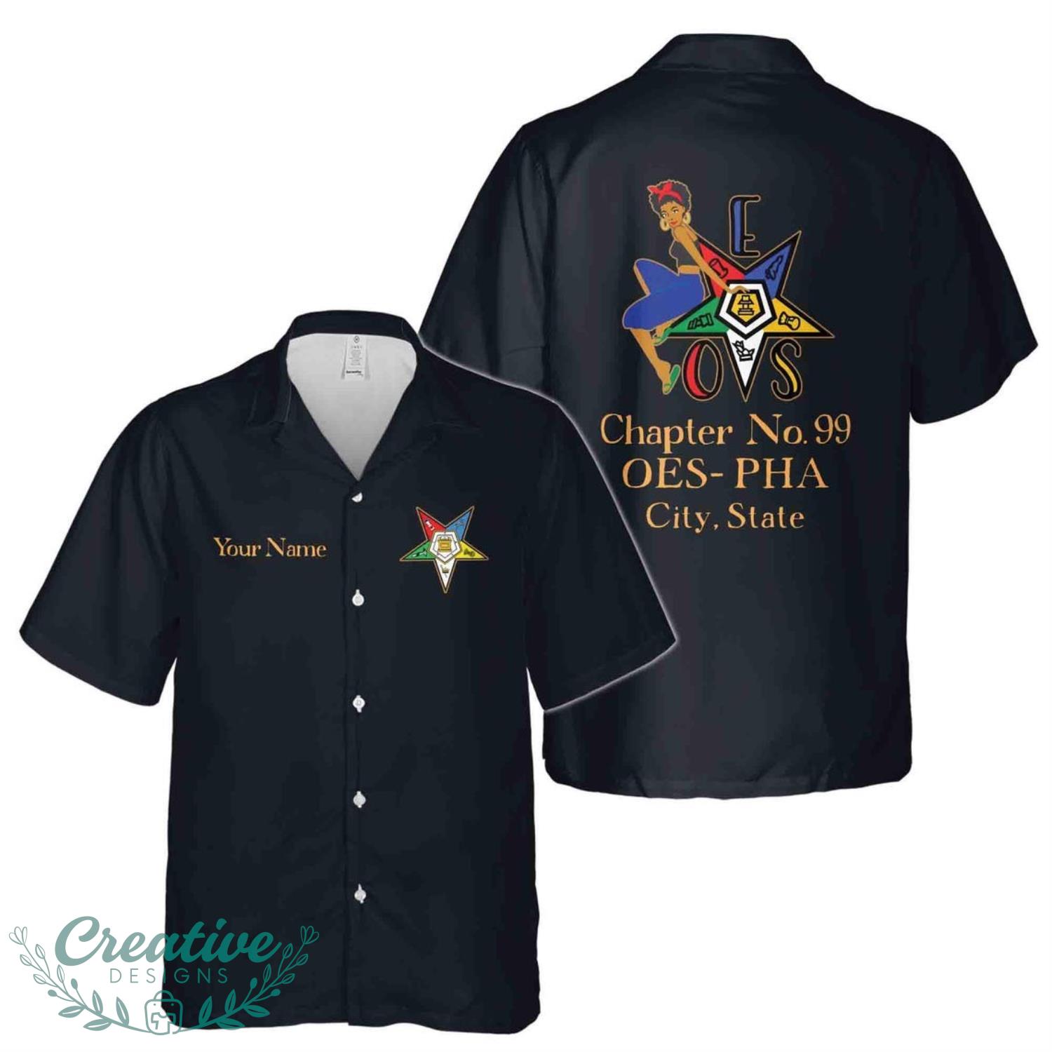 Custom Your Chapter OES Order of The Eastern Star Sistar Hawaiian Shirt Product Photo 1