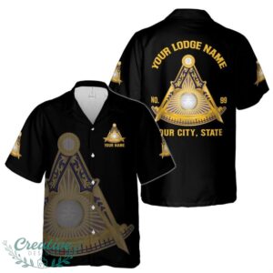 Customized Freemasonry Past Master Masonic Hawaiian Shirt Product Photo 1