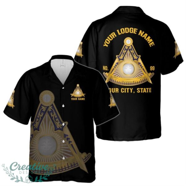 Customized Freemasonry Past Master Masonic Hawaiian Shirt Product Photo 1